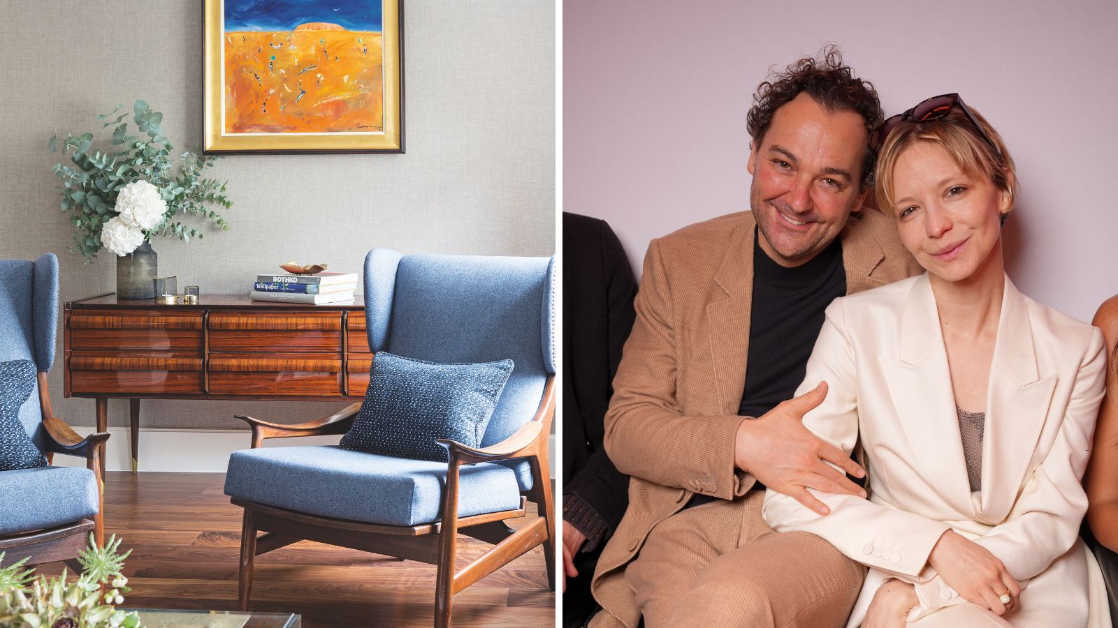 Wohnzimmer und Daniel Humm mit Annabelle Dexter-Jones