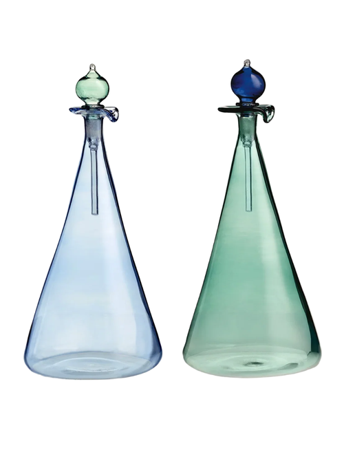Handgeblasenes Öl- und Essigspender-Set 