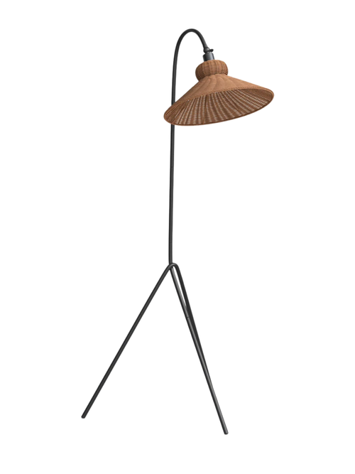 Schwarze gewölbte/Bogen-Stehlampe