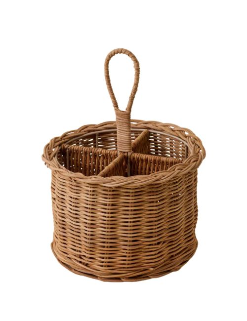 Utensilienhalter aus Rattan