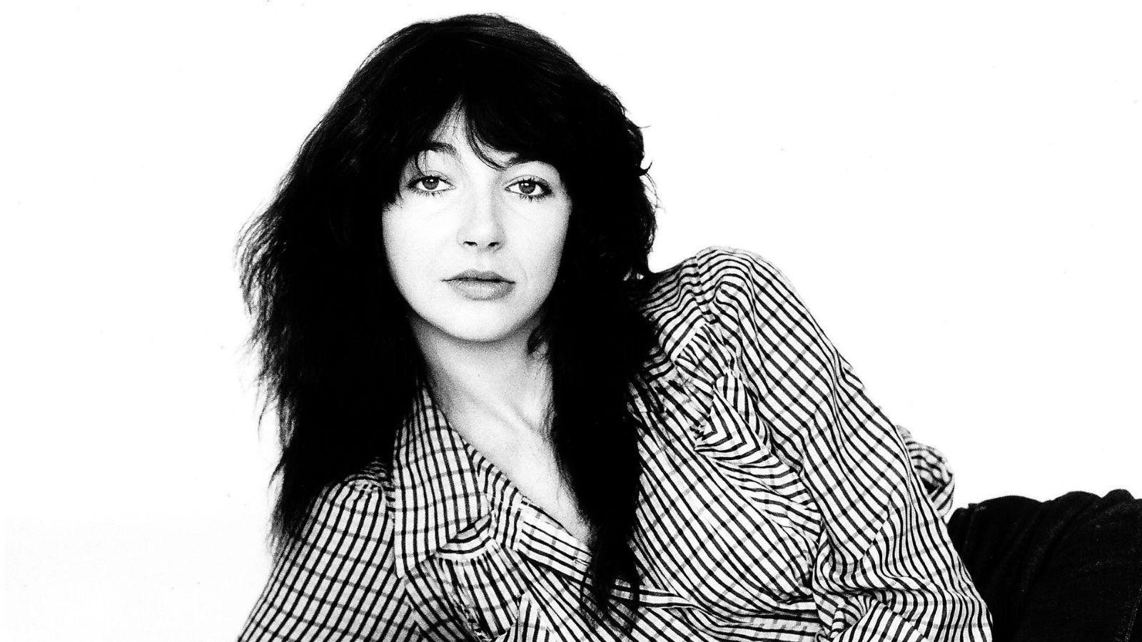 kate bush on a white background
