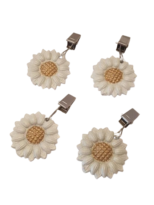 Tischdeckenbeschwerer mit Blumenmuster, 4er-Set