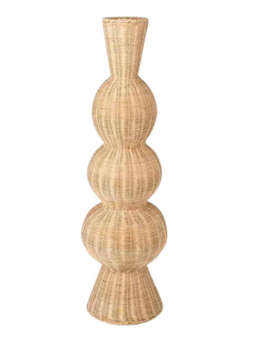 Übergroße Rattan-Vase
