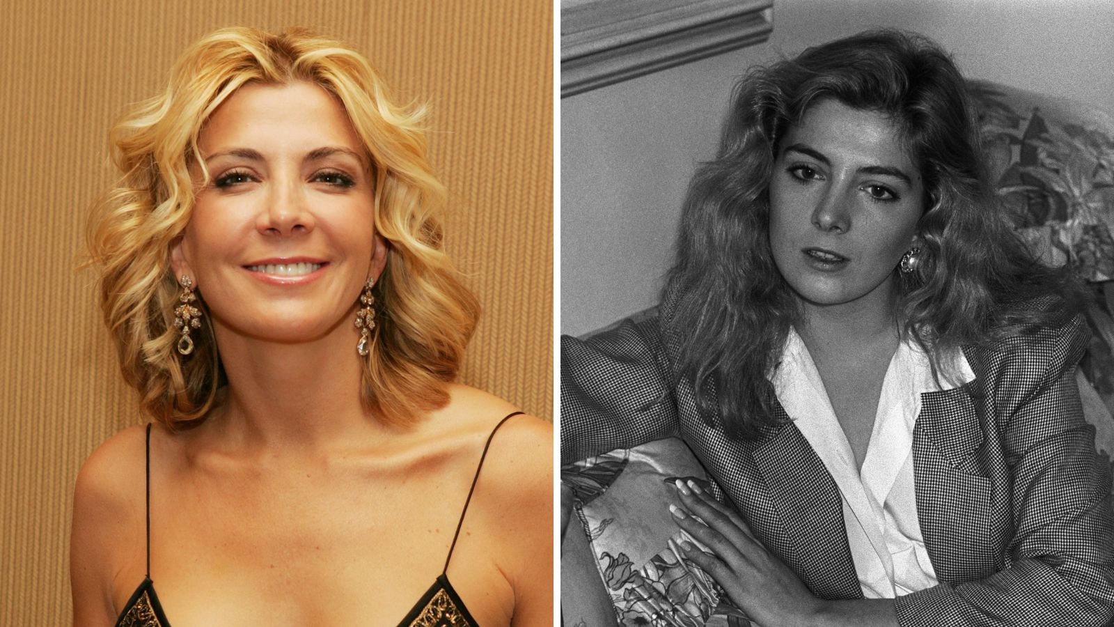 Natasha Richardson auf einem Splitscreen im Jahr 2005 und in den 80er Jahren