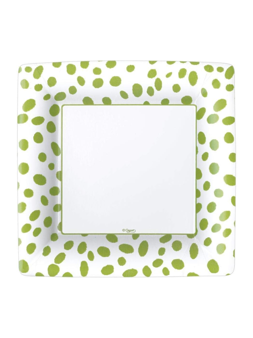 Spots Quadratische Speiseteller aus Papier, 8er-Set