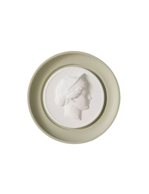 STATUETTE Salbei Gips gerahmter Tiefdruck-Galerie-Wandanhänger