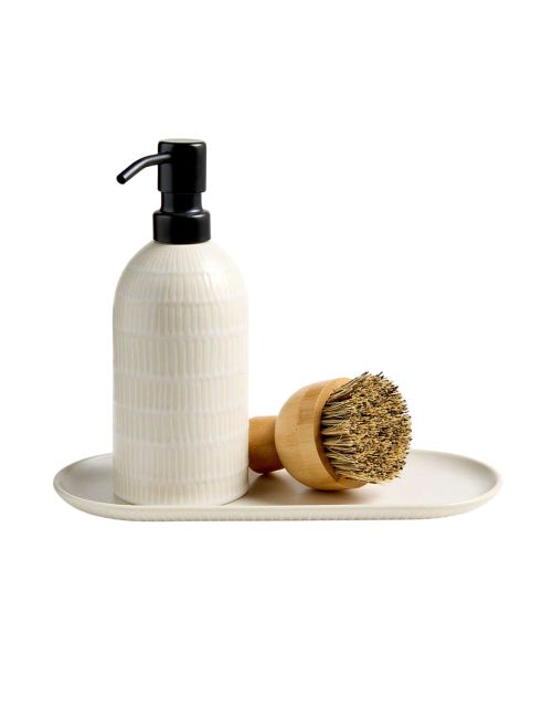 Clean by Crate Seifenspender aus elfenbeinfarbener Keramik
