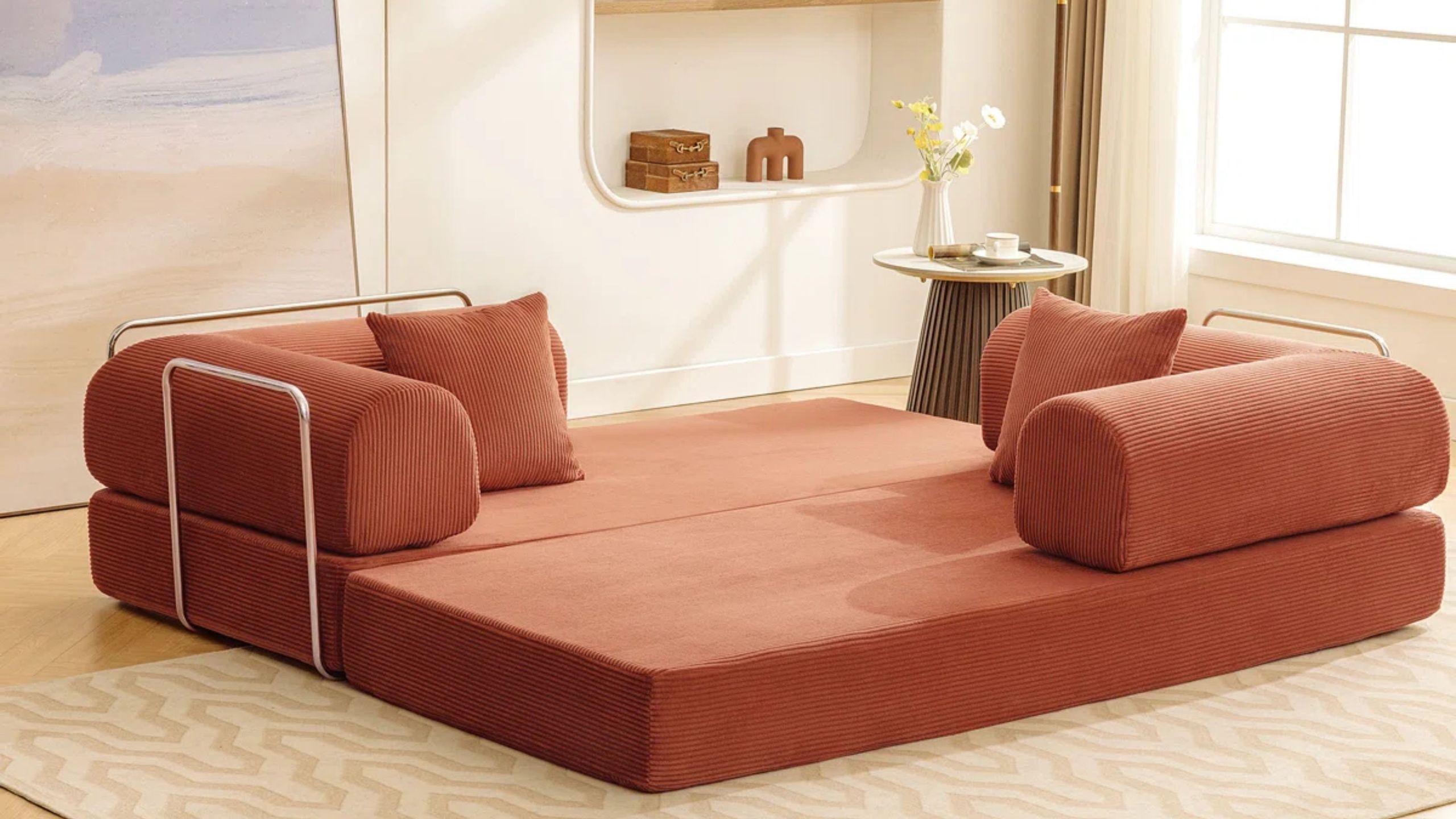 Die 360-Dollar-Couch ohne Knochen, die in jedem kleinen Raum eine Gesprächsgrube aus den 70er-Jahren nachbildet – keine Renovierung erforderlich