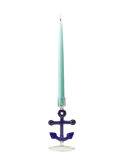 Nautischer Kerzenhalter aus Glas