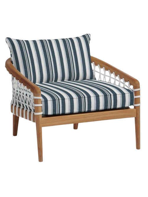 Tybee Outdoor-Polsterstuhl, Sunbrella Bridges Stripe