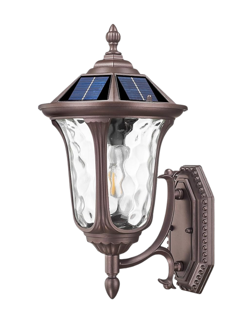 Drahtlose Solar-Wandleuchte für den Außenbereich mit Fernbedienung