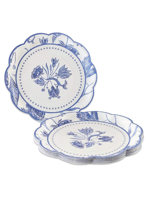 Blue Willow Premium Pappteller, 16er-Set