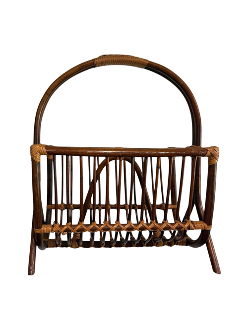 Zeitschriftenständer aus Rattan