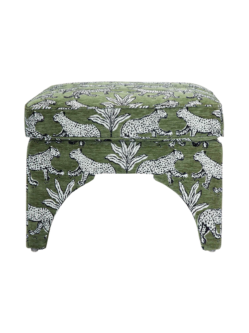 Ottomane aus Leoparden-Jacquard
