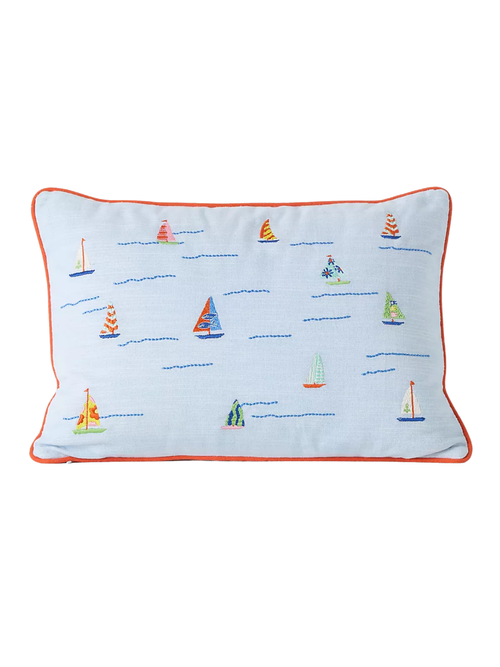 Alma Cotton besticktes Strandkissen