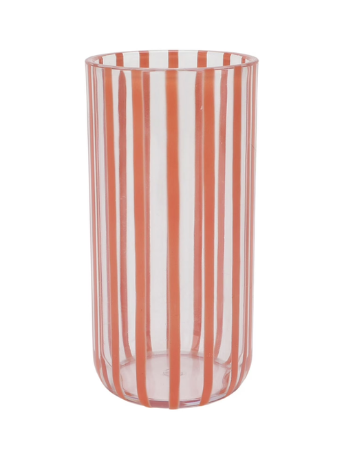 Hoher Becher mit Streifenlinie aus Acryl