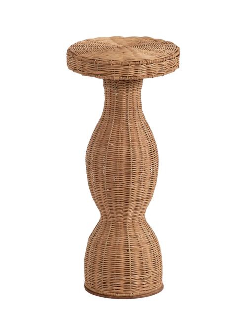 Skulpturaler runder Boho-Getränketisch