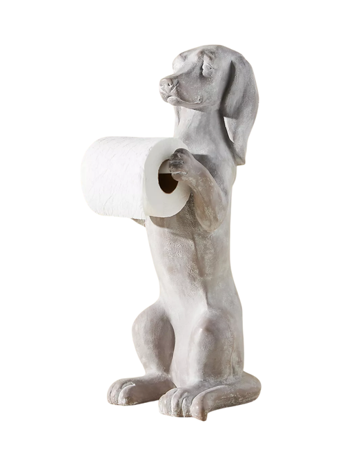 Stehender Toilettenpapierhalter mit Dackel-Hund