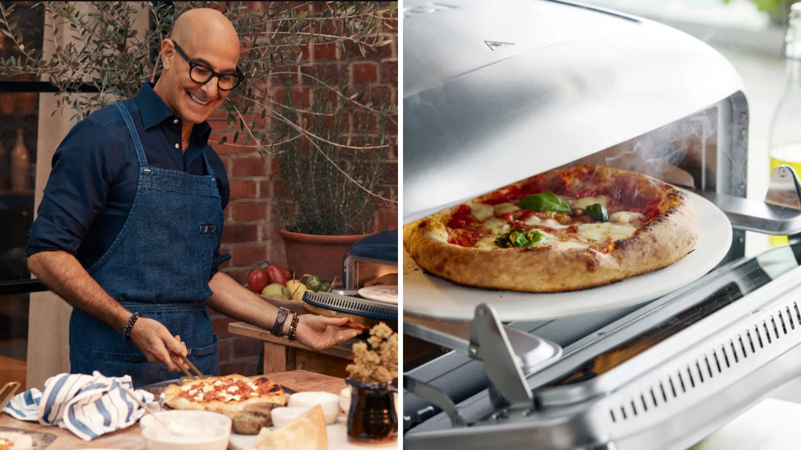 Stanley Tucci kocht Pizza und der GreenPan-Pizzaofen