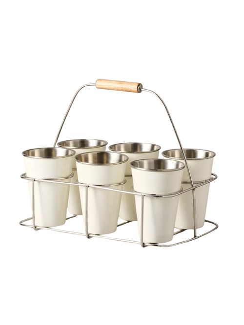 Metall- und Gummibaum-Caddy-Sauerrahm