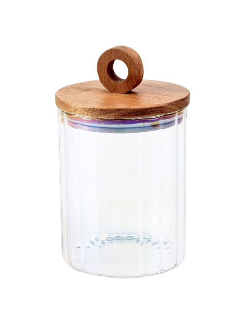 Luftdichtes, galvanisiertes Vorratsglas aus Glas von Sharpchef