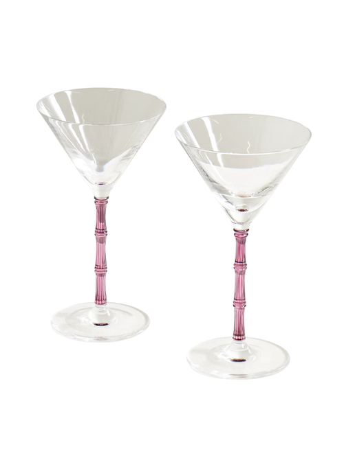 LA DOUBLEJ Martini-Gläser aus Bambuskristall, 2er-Set