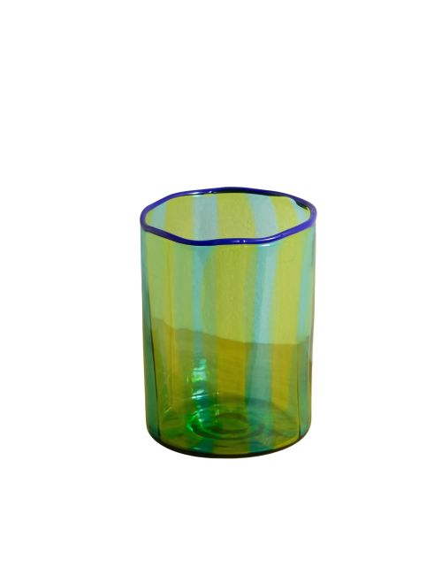 Gestreifte Torretta-Vase aus Muranoglas