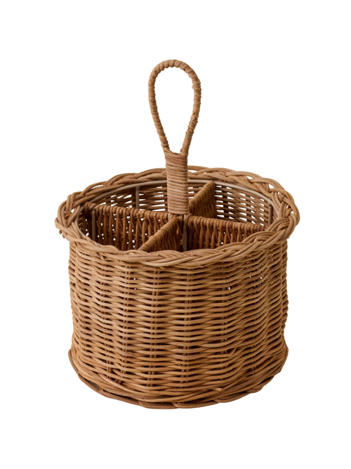 Utensilienhalter aus Rattan