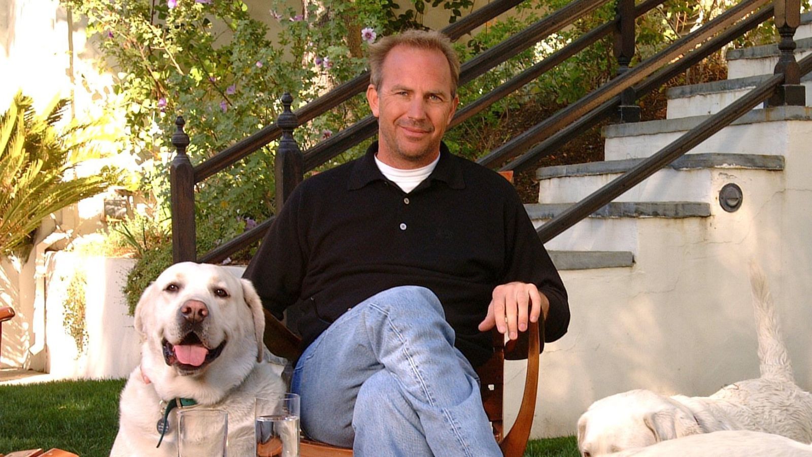 kevin costner in his backyard