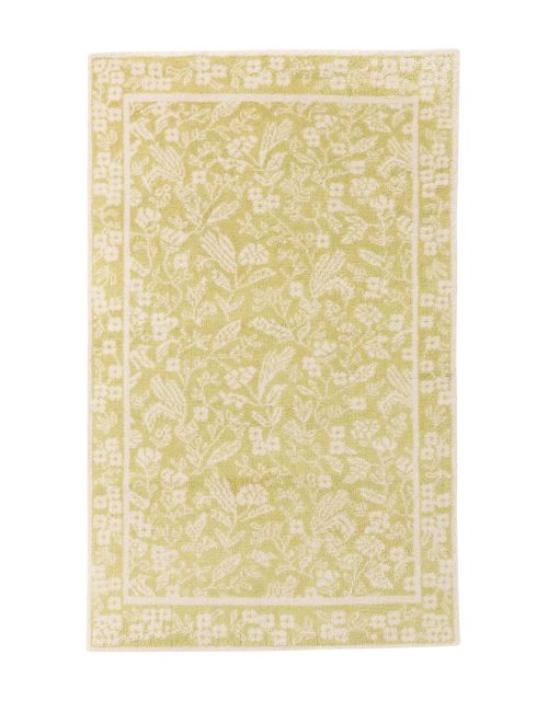Handgeknüpfter Wollteppich Francine mit Blumenmuster
