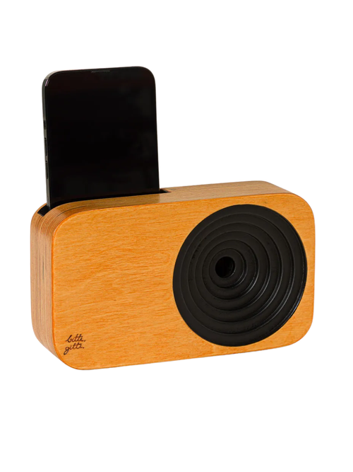 Verstärkender Telefonlautsprecher aus Holz