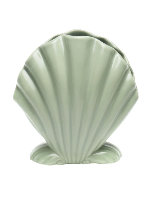 Bitossi Home Grüne dekorative Vasen in Muschelform, 2er-Set