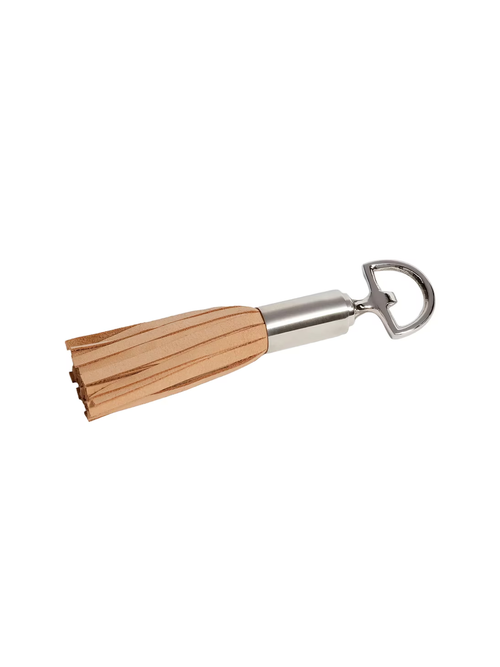 Königlicher Flaschenöffner aus Leder mit Quaste