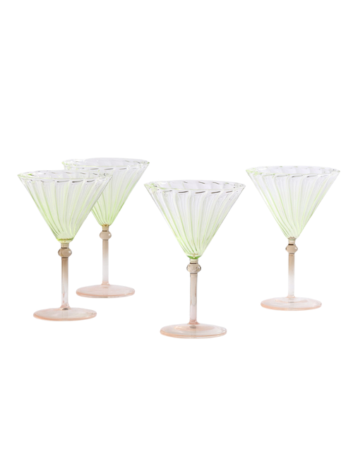 Cynthia Rowley Ombre Martini-Gläser, 4er-Set