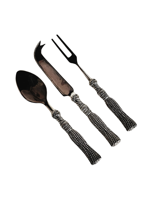 Käsemesser mit Quasten, 3er-Set