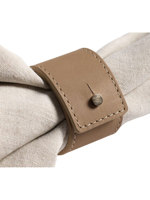 Serviettenringe aus Leder, 4er-Set