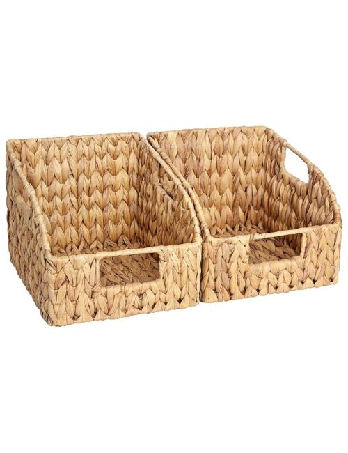 Storageworks Vorratskörbe aus Korbgeflecht, 2er-Set