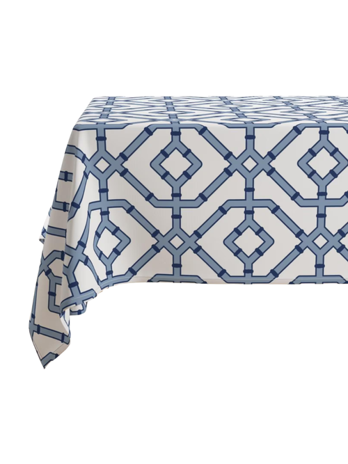 Spoonflower Home Kleine rechteckige Chinoiserie-Gitter-Tischdecke