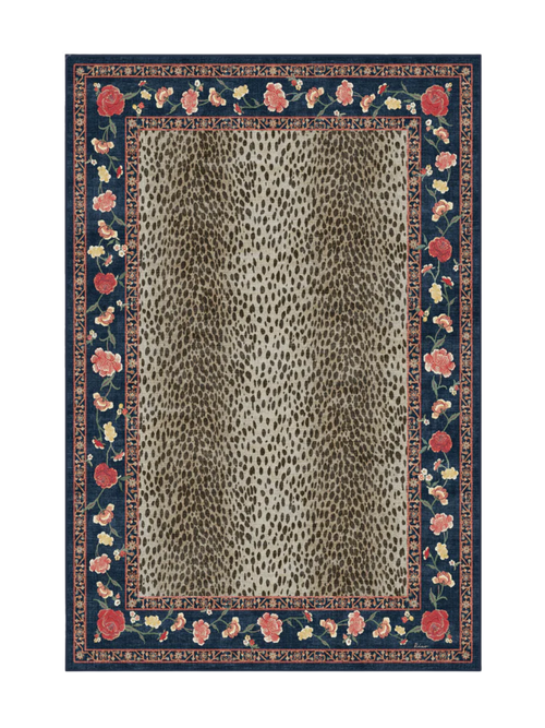 Kensington Teppich in Saphirblau und Braun, 6' x 9'