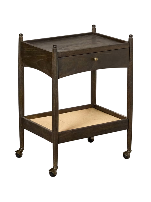 Barwagen aus dunklem Holz 