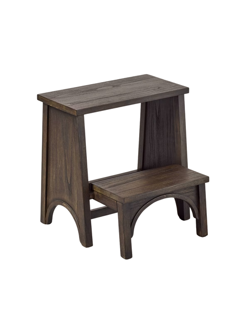 Arch Tritthocker aus dunklem Holz 