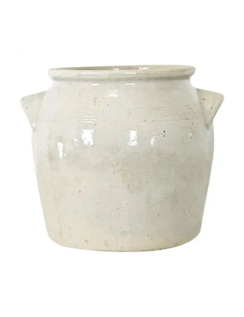 Französischer Vintage Confit Crock aus Steinzeug