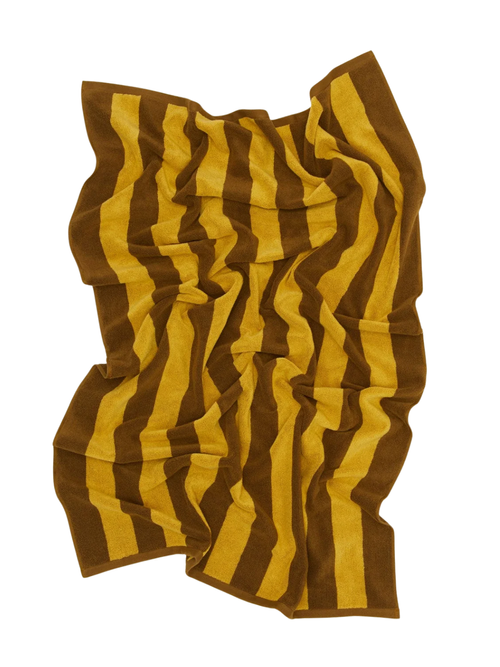 Schlichtes gestreiftes Frottee-Strandtuch 