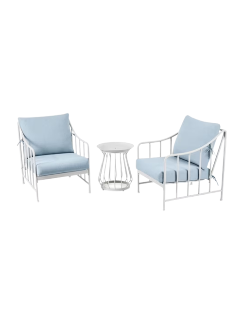 Aubrey 3-teiliges Outdoor-Chat-Set aus Metall