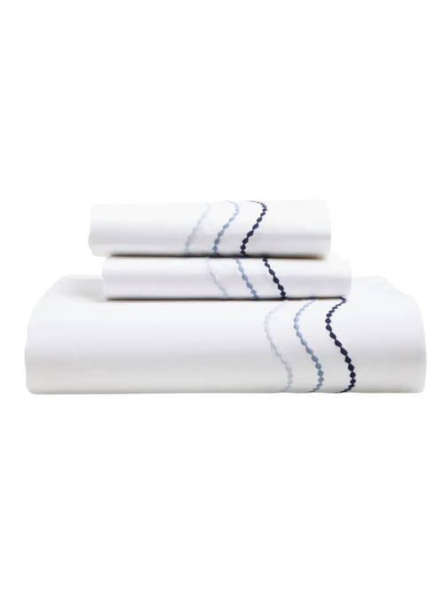 Serena besticktes Perkal-Bettlaken-Set
