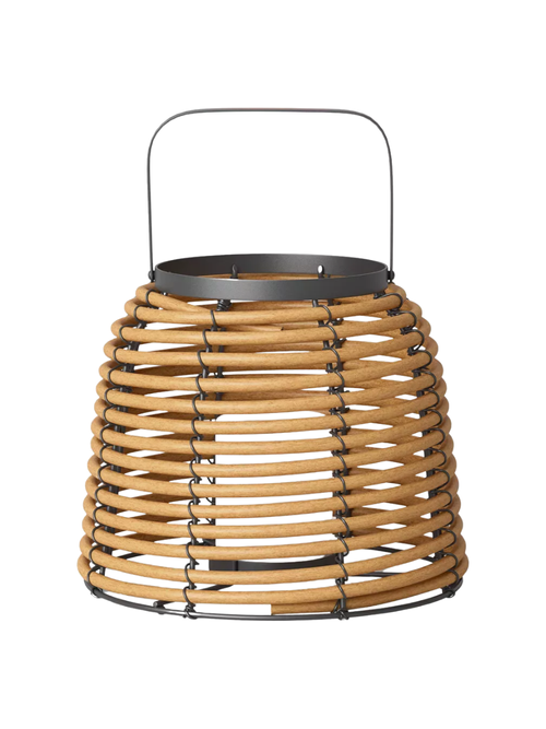 LED-Außenlaterne aus Rattan -