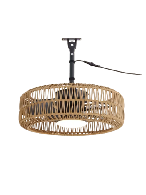 Käfig-Boho-Deckenventilator für den Außenbereich mit Smart-Fernbedienung