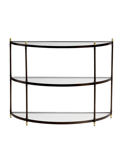 Marlette Demilune Konsolentisch aus Glas (40