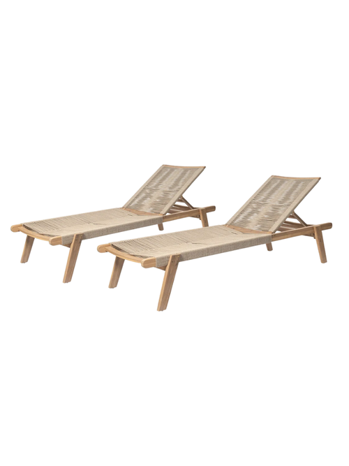 Saulean Outdoor-Chaiselounge-Set aus Seil