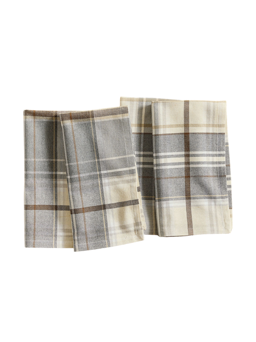 Woodrow Plaid-Baumwollservietten – 4er-Set